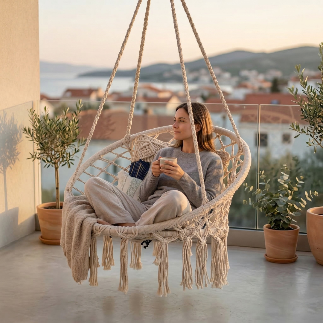 Viseća Boho Ljuljaška za Sedenje – Vaš Kutak za Opuštanje