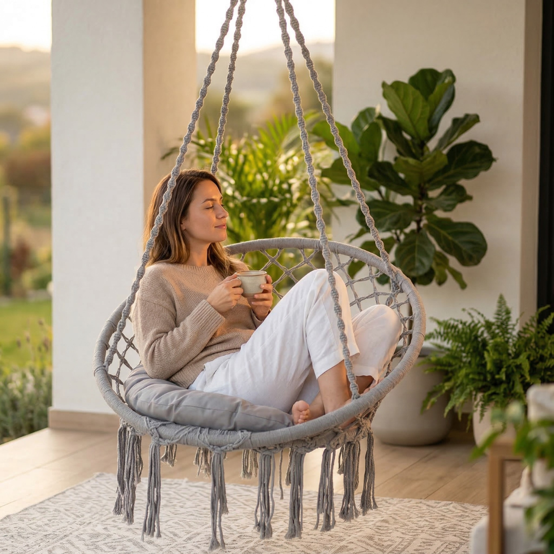 Viseća Boho Ljuljaška za Sedenje – Vaš Kutak za Opuštanje