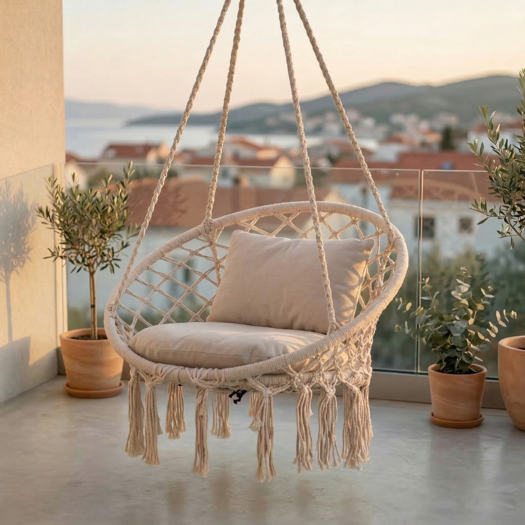 Viseća Boho Ljuljaška za Sedenje – Vaš Kutak za Opuštanje