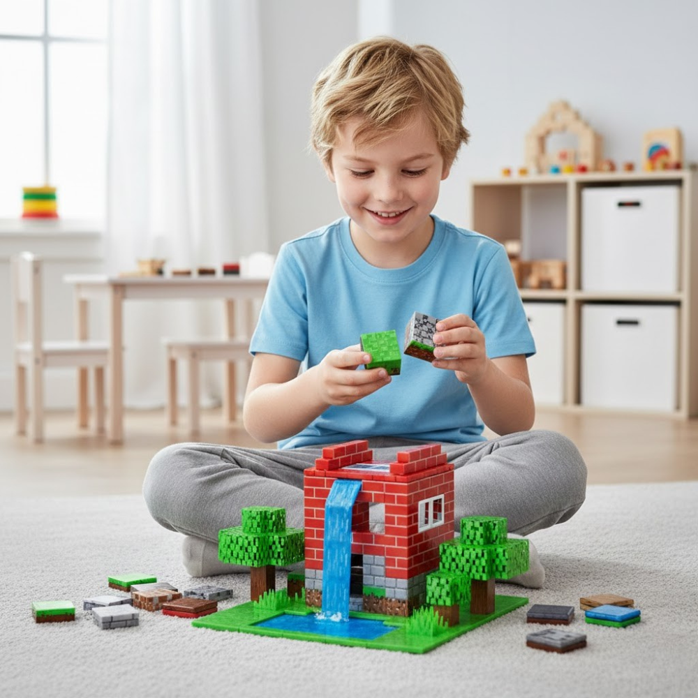 Minecraft Svet u Magnetnim Blokovima – Pixel Kocke