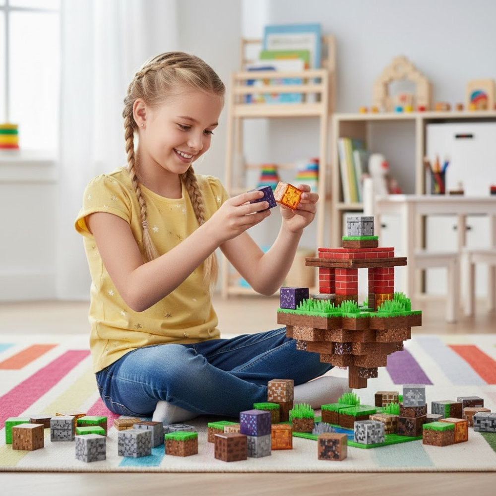 Minecraft Svet u Magnetnim Blokovima – Pixel Kocke