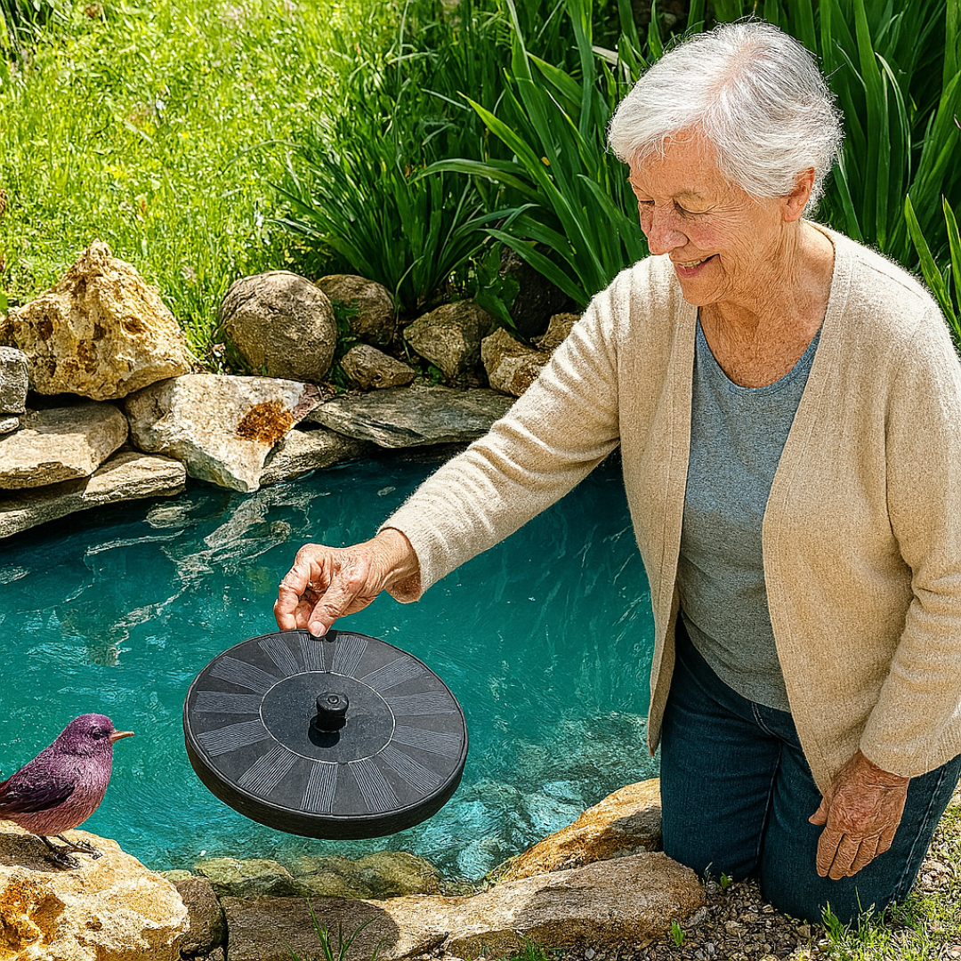 Plutajuća Solarna Fontana za Dvorište i Baštu + 4 Nastavka