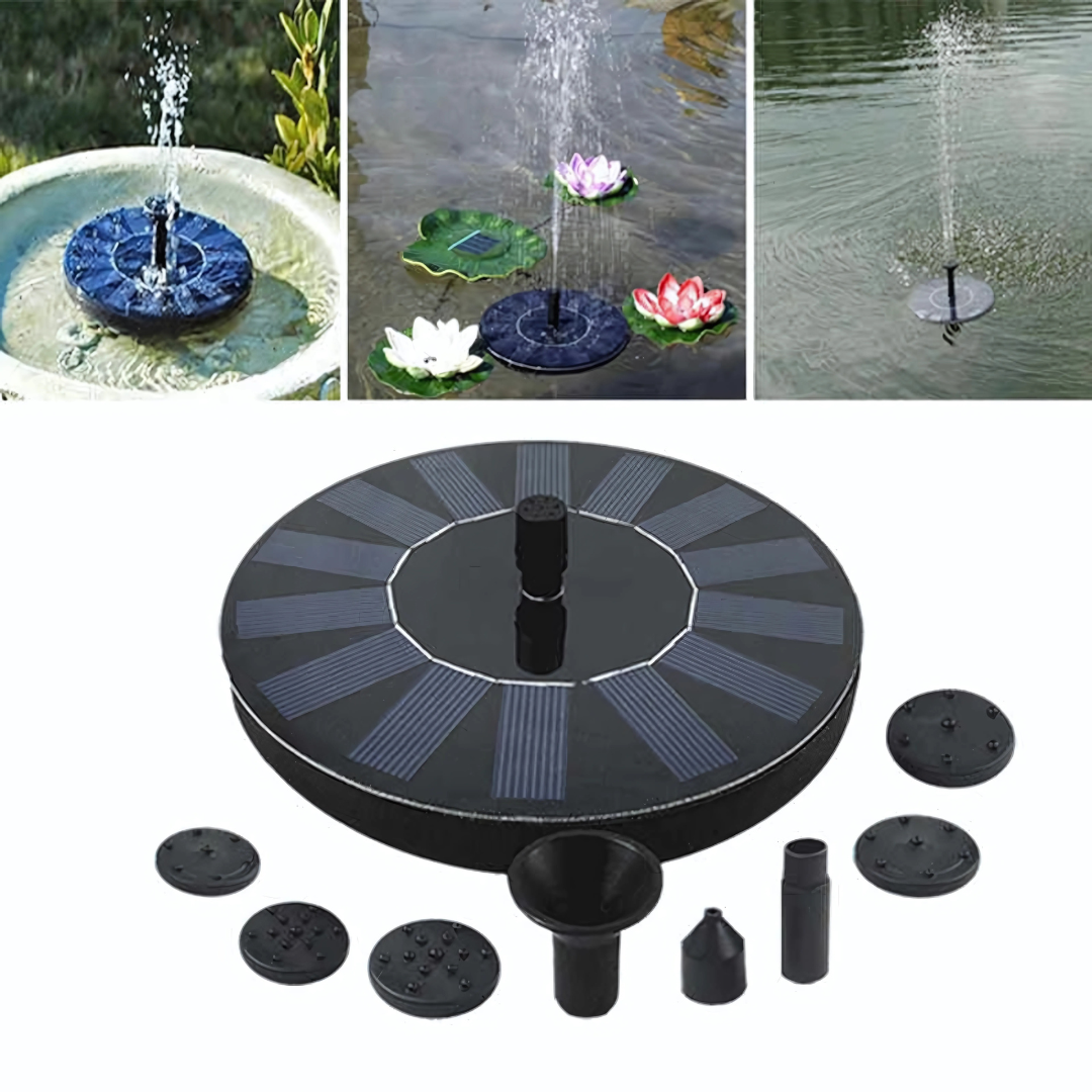 Plutajuća Solarna Fontana za Dvorište i Baštu + 4 Nastavka