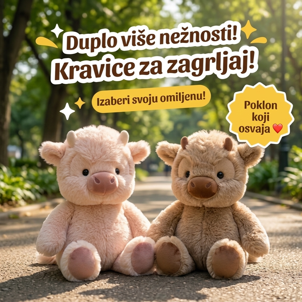Mekana Plišana Kravica Koja Trči