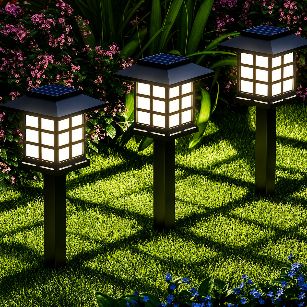 Solarne LED Lampe za Dvorište 3 + 3 Gratis – Luksuzno Osvetljenje