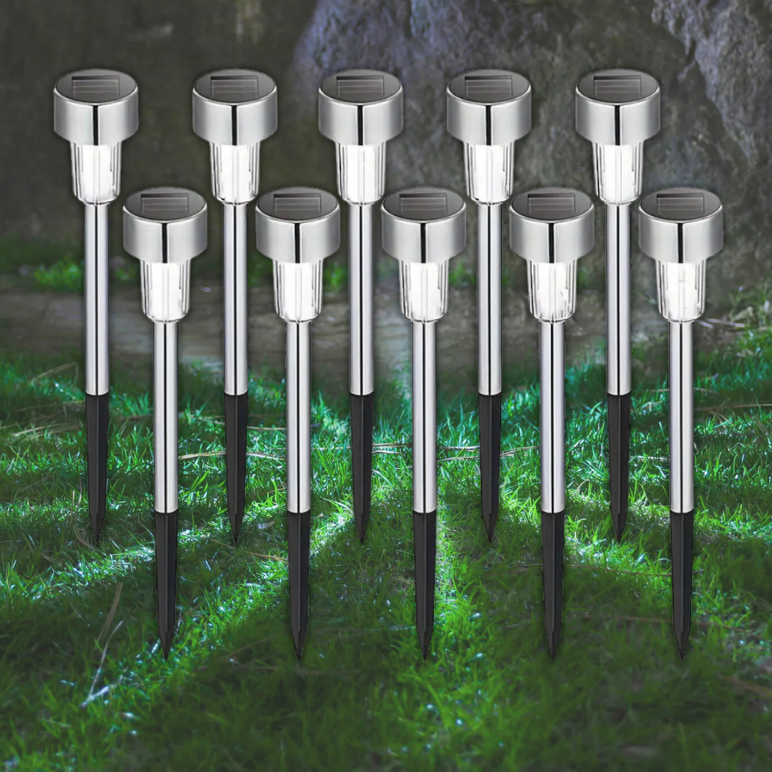 Solarne LED Lampe za Dvorište i Baštu -Set od 10 komada