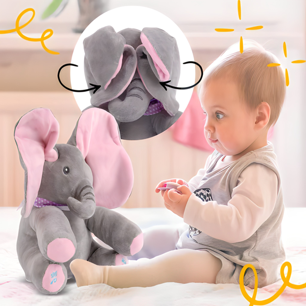 Muzički Plišani Slon Koji Igra Žmurke – Peek-a-Boo Slonče